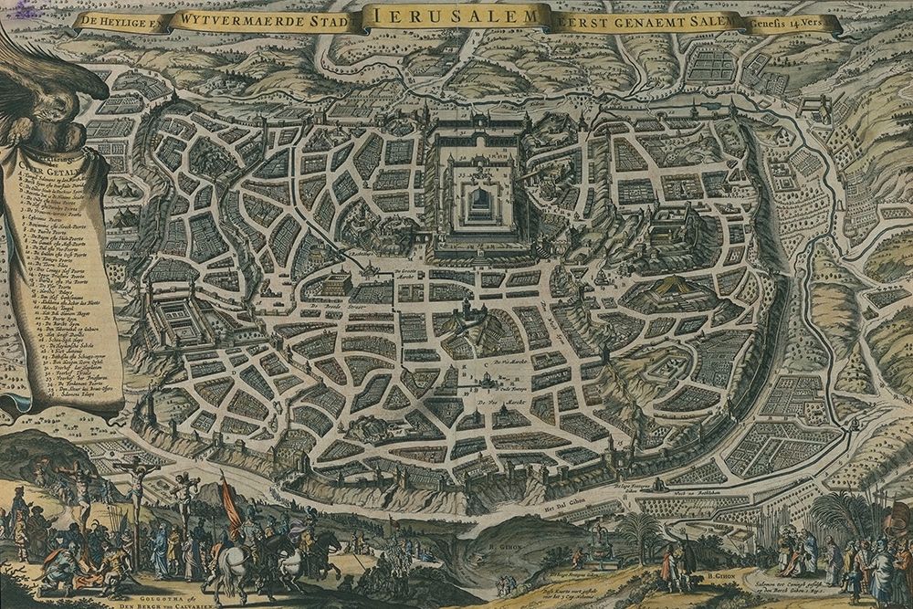 Antique Map of Jerusalem