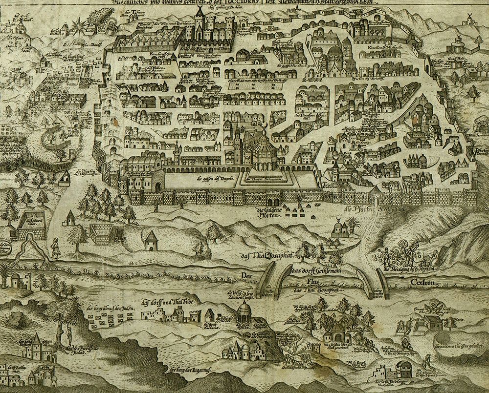 Antique Map of Jerusalem