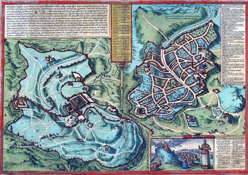 Antique Map of Jerusalem