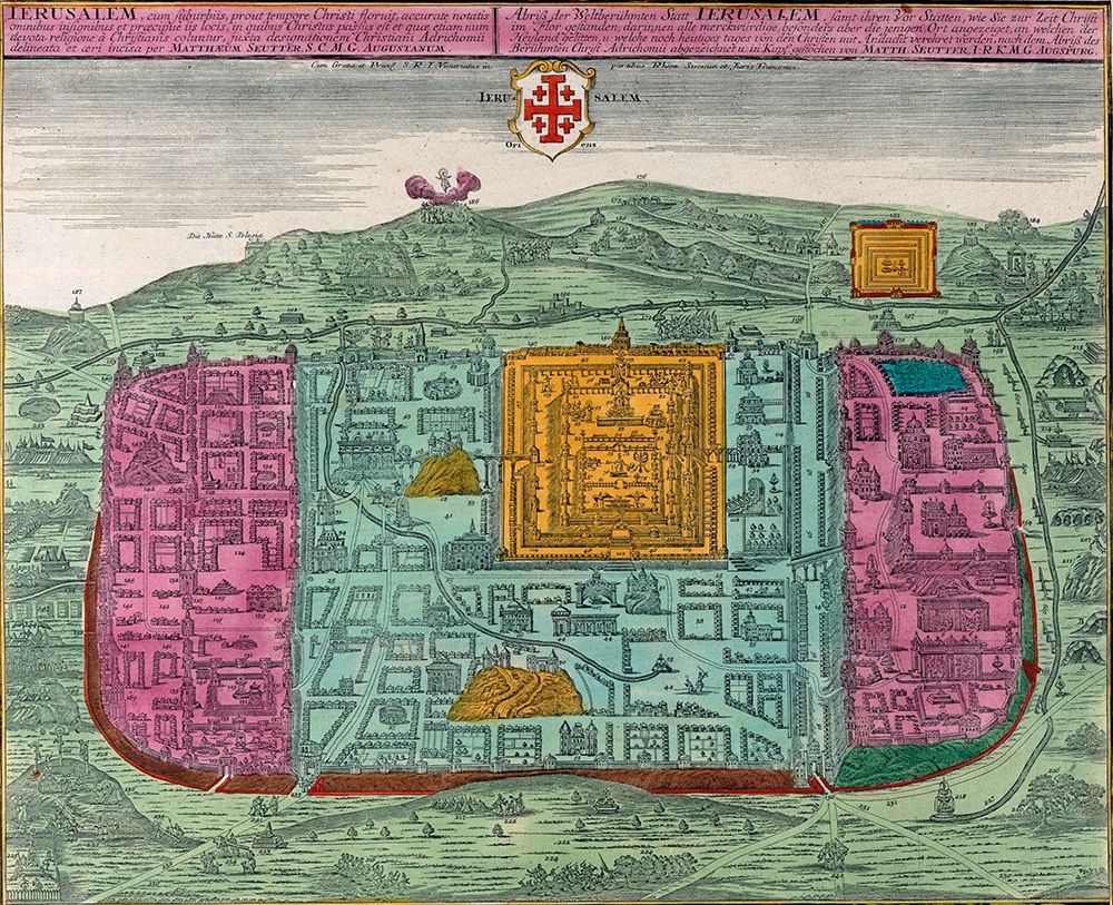 Antique Map of Jerusalem