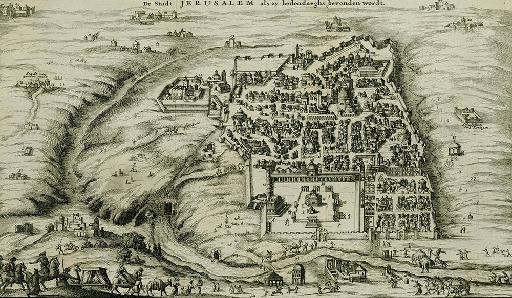 Antique Map of Jerusalem
