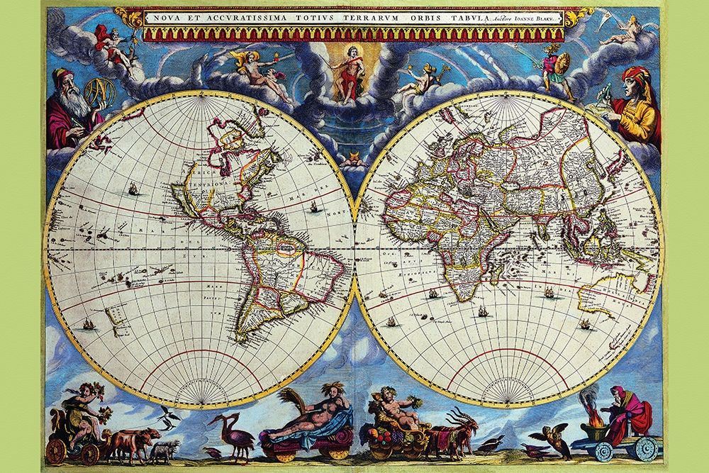 Stereographic Map of the World Theatrum Orbis Terrarum