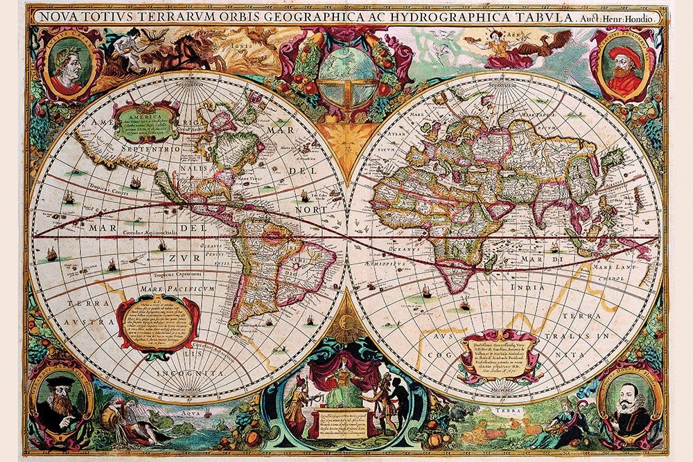 Stereographic Map of the World