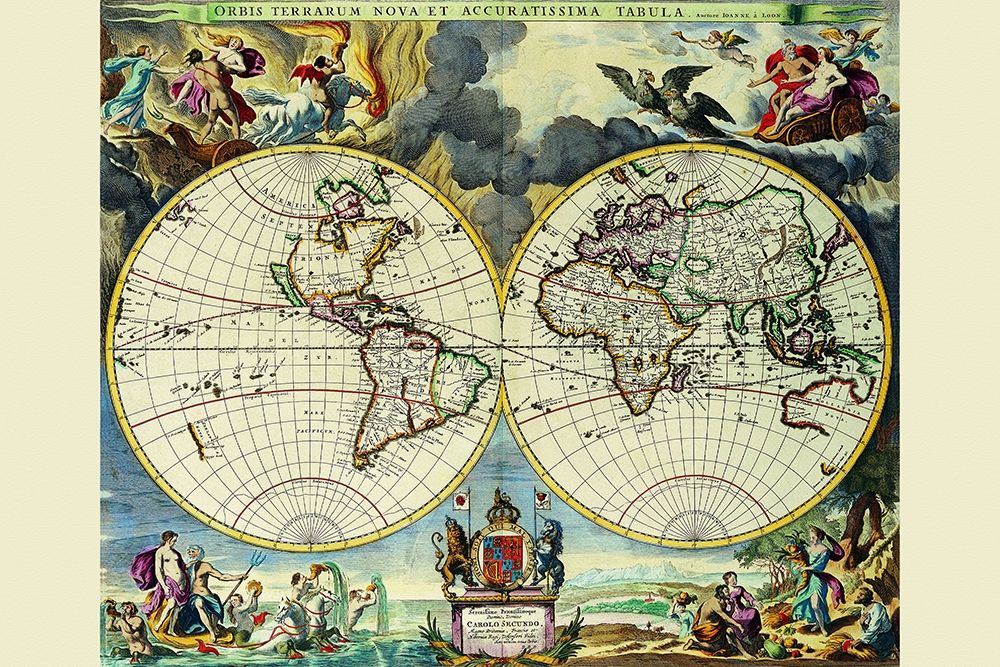 Stereographic Map of the World