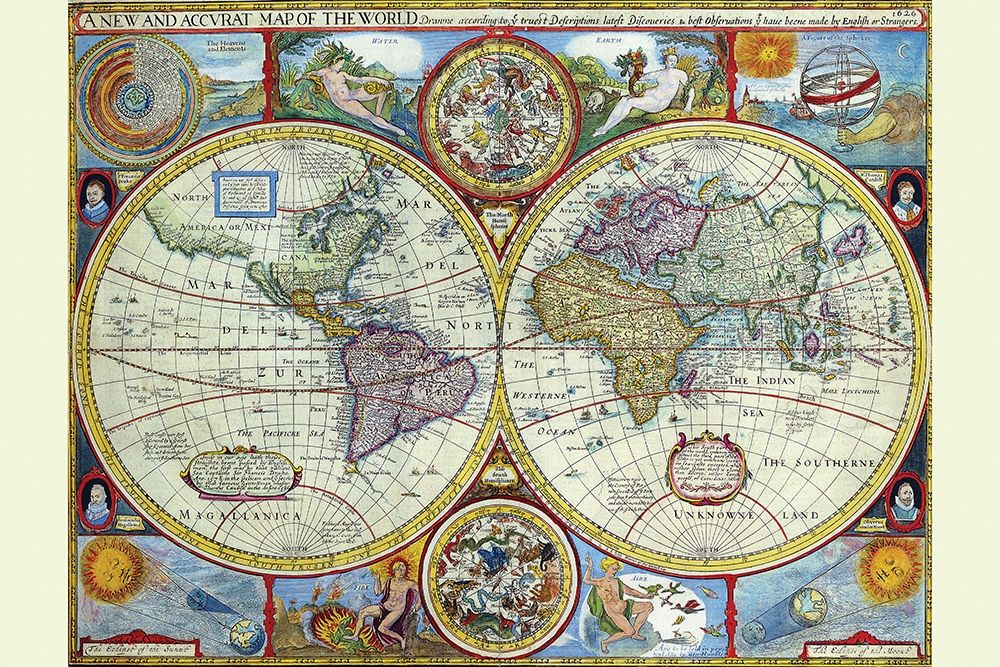 New and Accurate Map of the World a Stereographic Projection