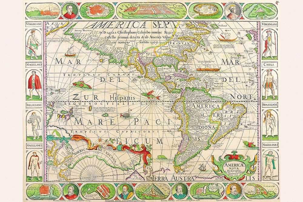 The Americas at the Time of Columbus Printed in 1658