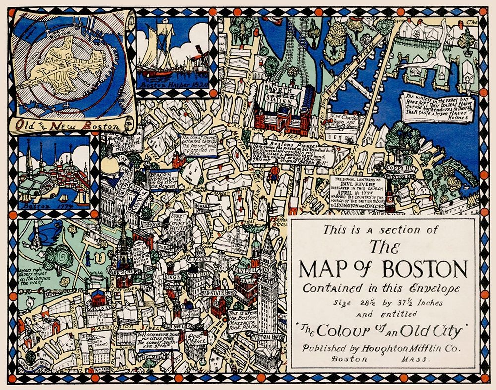 Section of the Map of Boston