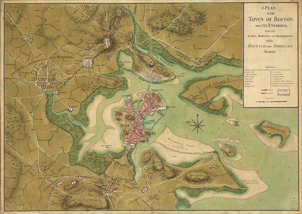 Americans and British Military Forces Map