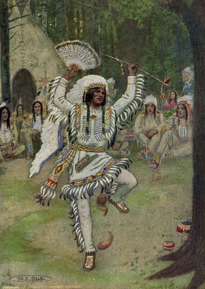 He began his mystic dances from Story of Hiawatha 1910