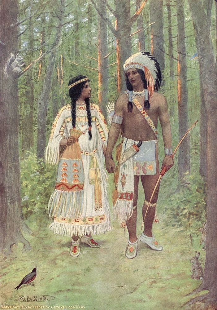 Pleasant was the journey homeward from Story of Hiawatha 1910
