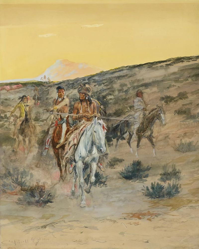 An old-time hunting party