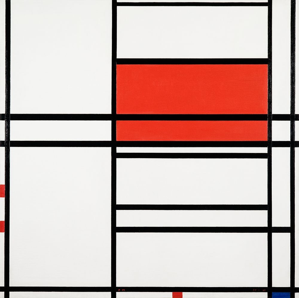 Composition No. 4 with red and blue