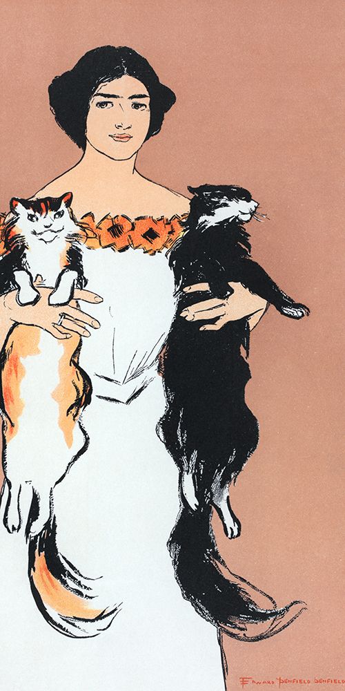 Woman Holding Cats