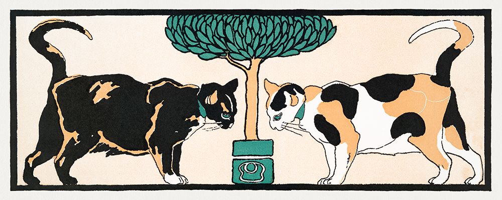 Cats under a tree