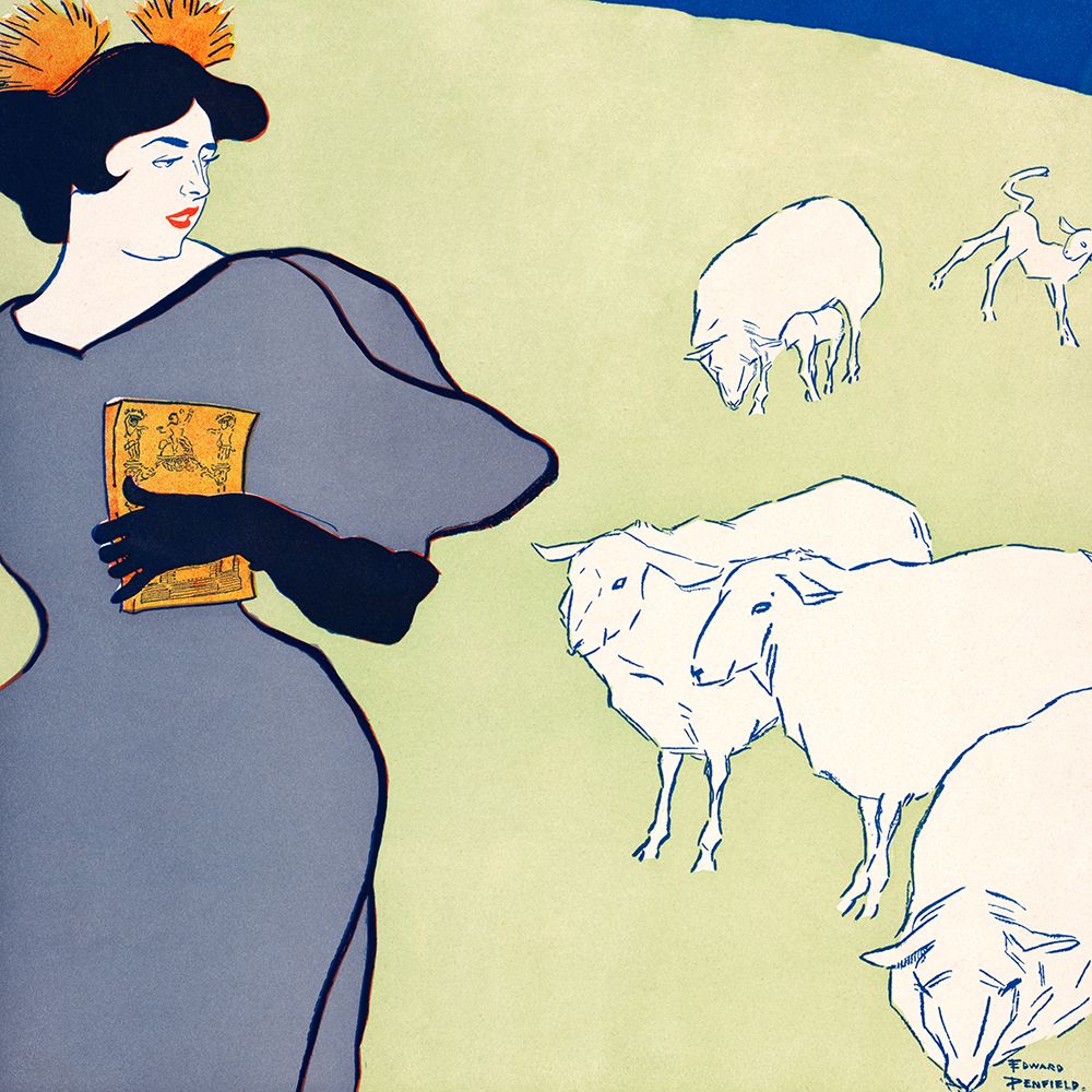 Woman and sheep