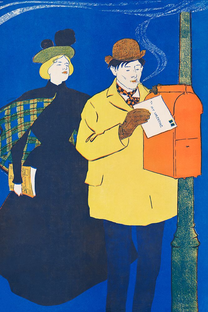 Man and Woman sending letter