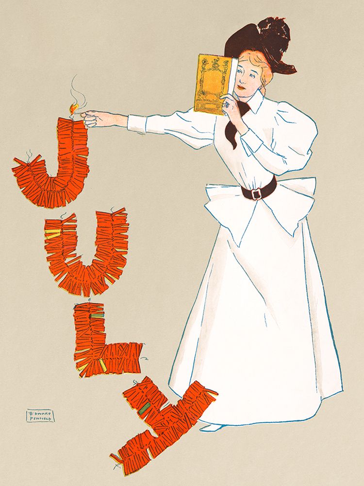 Woman Lighting up Firecrackers