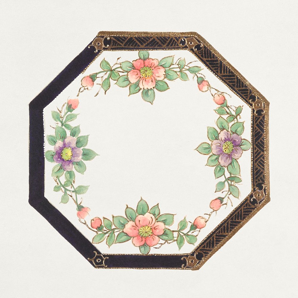 Design for a Noritake Octagonal Plate