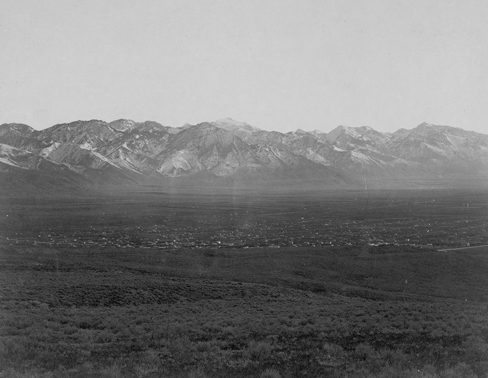 Salt Lake City and Wahsatch Mountains-Utah