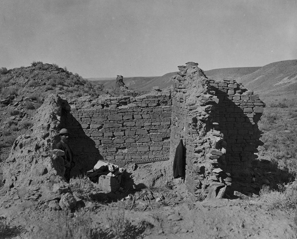 Ruins in ancient pueblo of San Juan-New Mexico