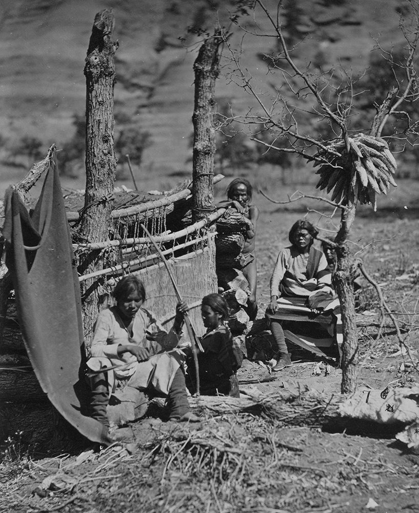 Aboriginal life among the Navajoe Indians. Near old Fort Defiance-New Mexico