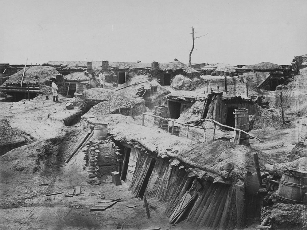 Quarters of men in Fort Sedgwick Generally known as Fort Hell
