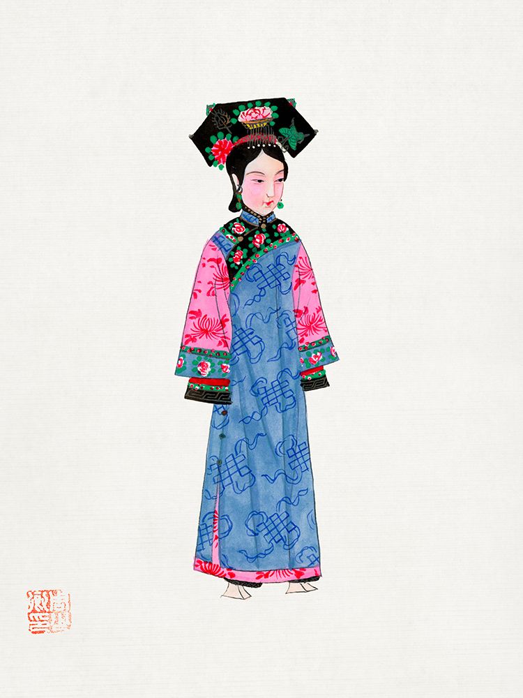 Rich woman in non official costume
