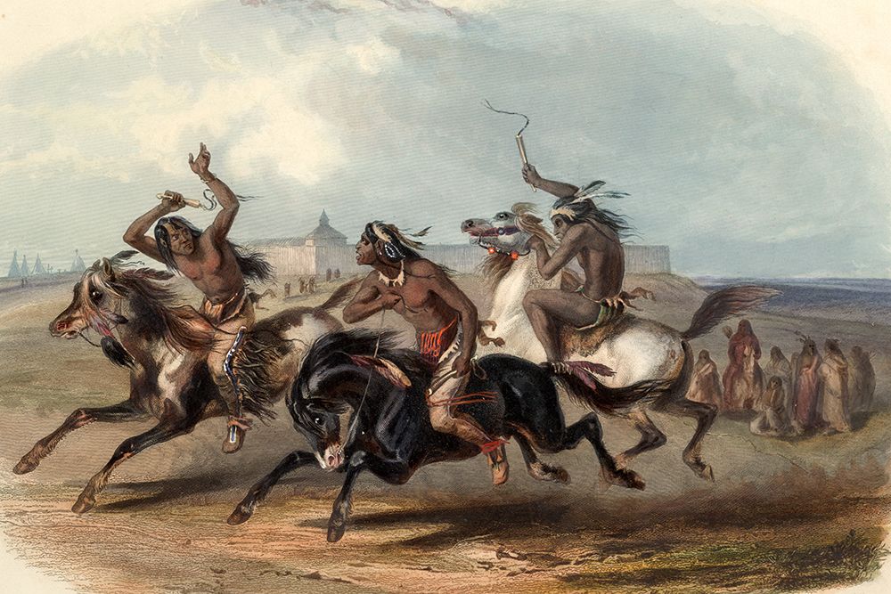 Horse racing of the Sioux indians
