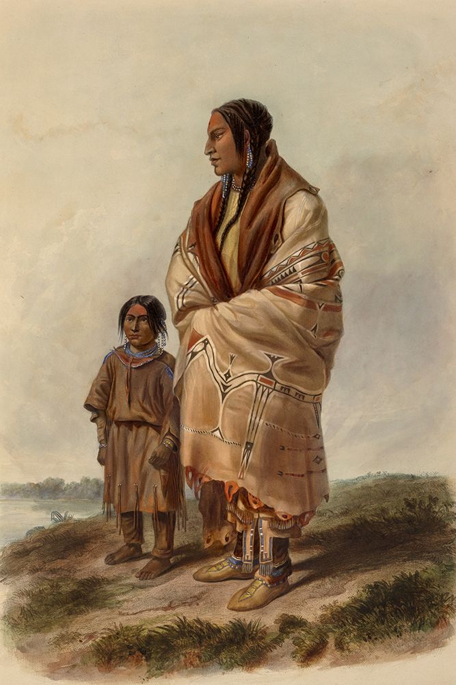Dacota woman and Assiniboin girl