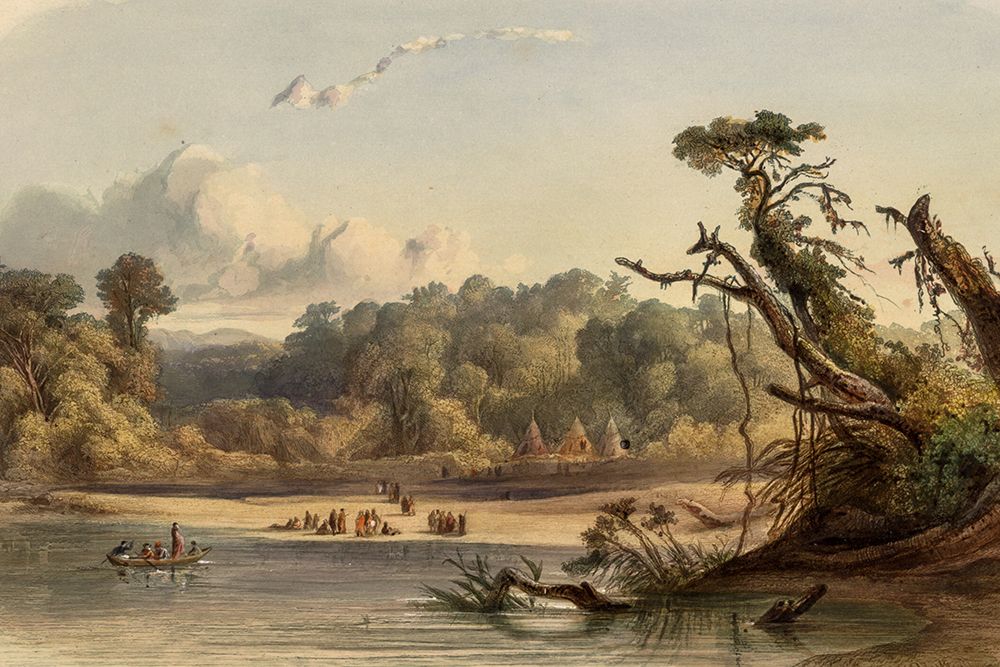 Punca Indians encamped on the banks of the Missouri