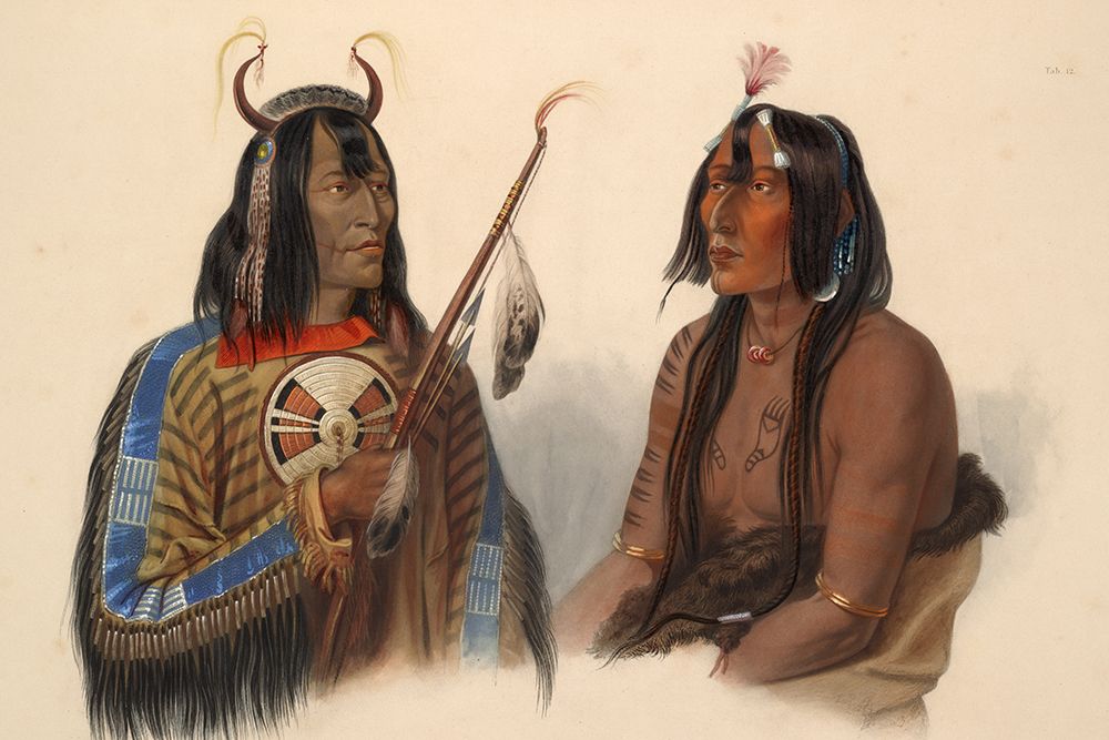 An Assiniboin indian and a Yanktonan indian