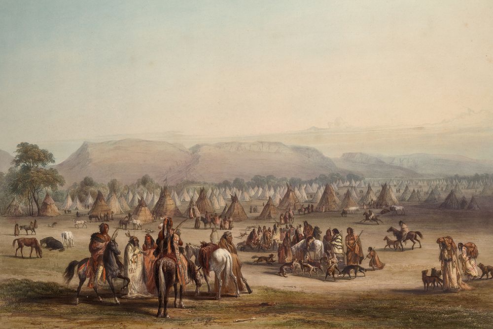 Camp of the Piekann Indians