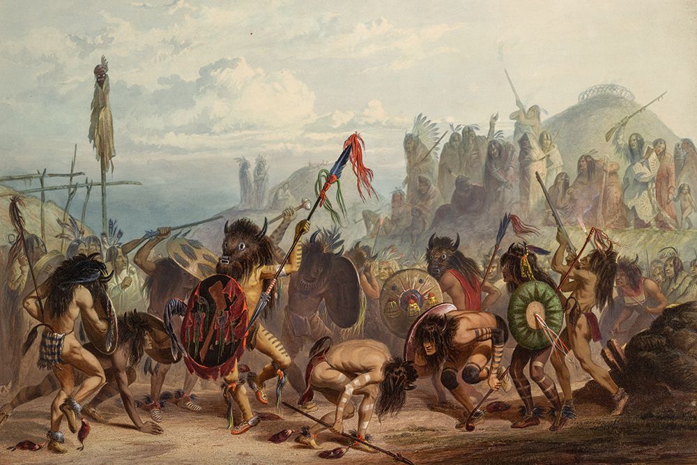Bison dance of the Mandan indians