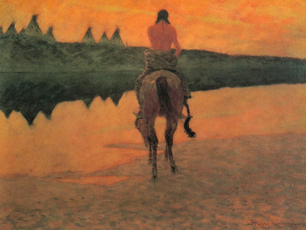 Indian-Horse-and Village