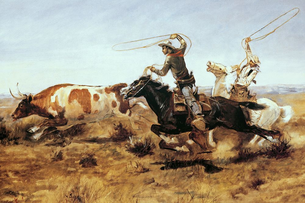 OH Cowboys Roping a Steer