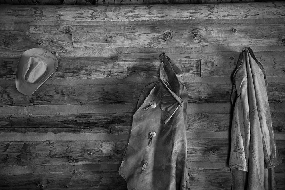 Coats and a cowboy hat Cody, Wyoming