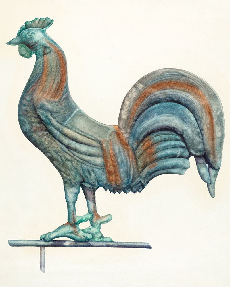 Copper Cock Weather Vane 1935
