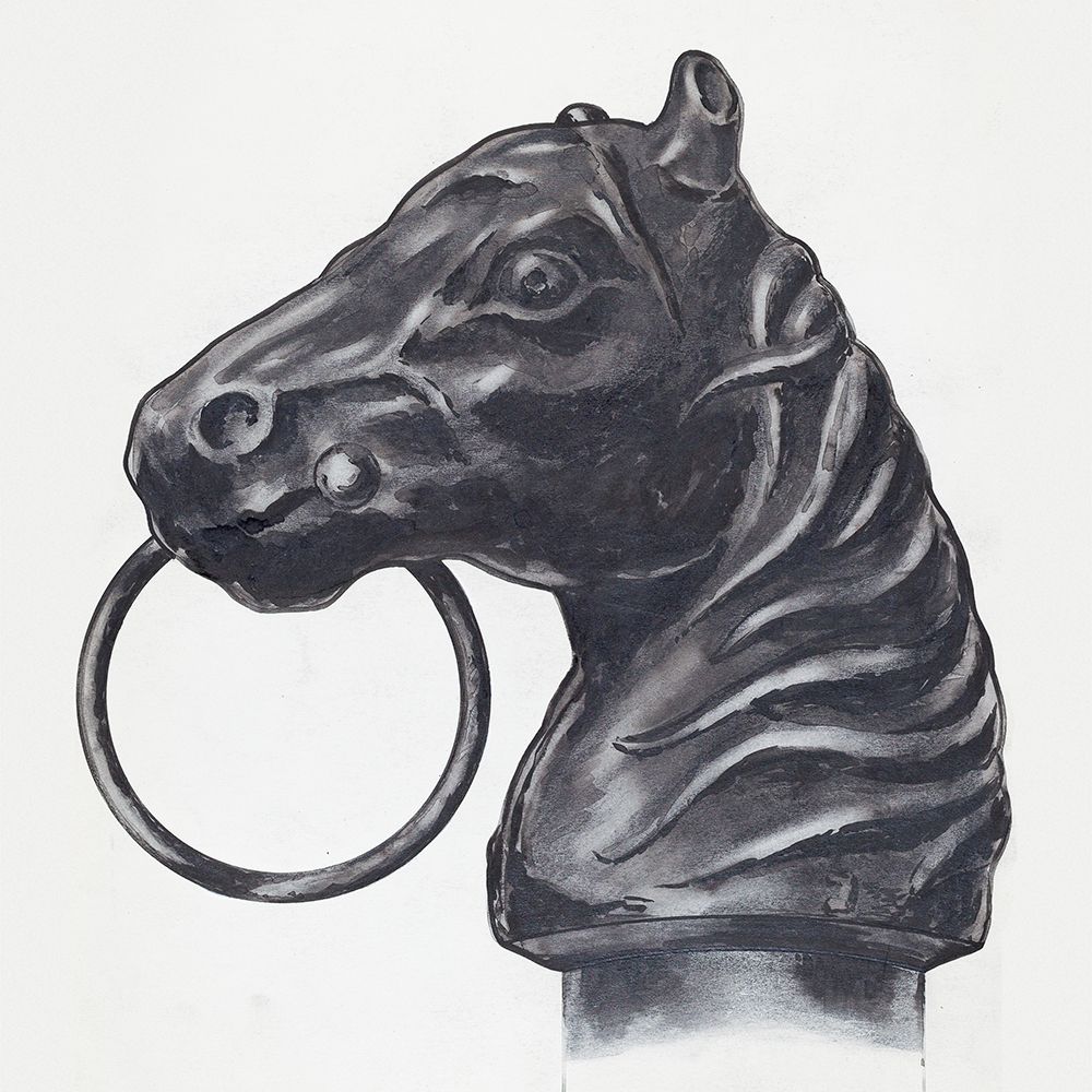 Horse Head Hitching Post 1936