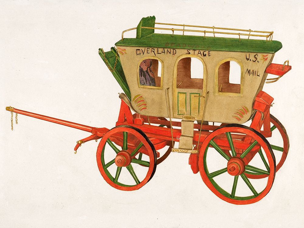Wooden Model of Overland Stage 1937