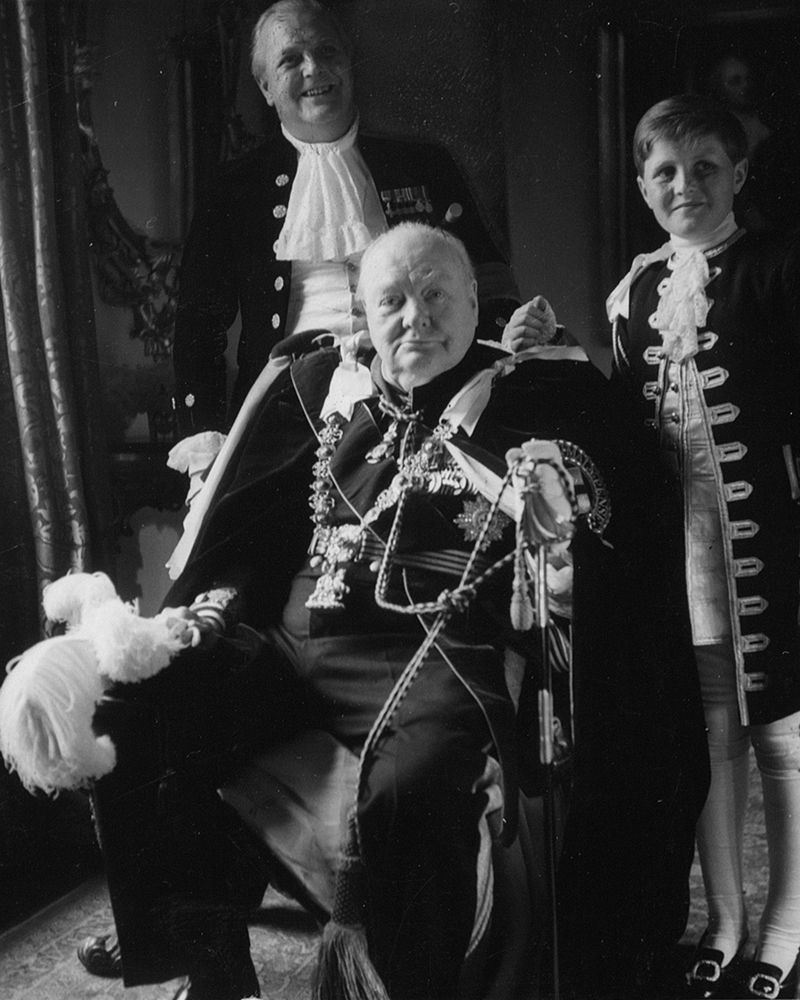 Winston Churchill with his Son and Grandson 1950