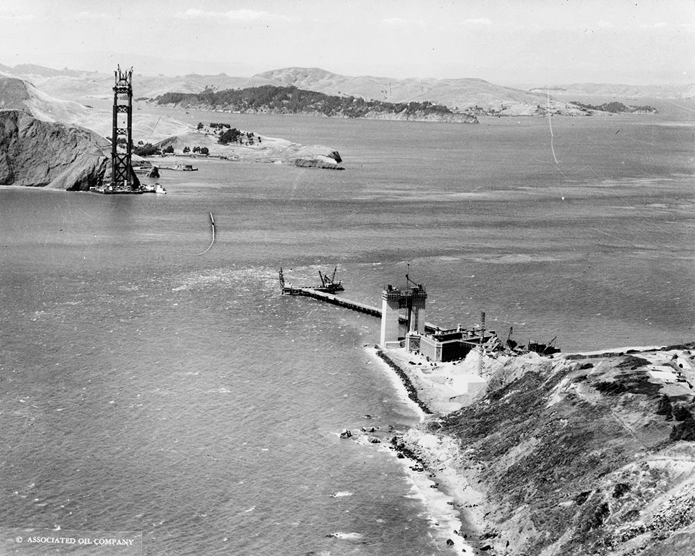 Construction of the Golden gate Bridge 1934