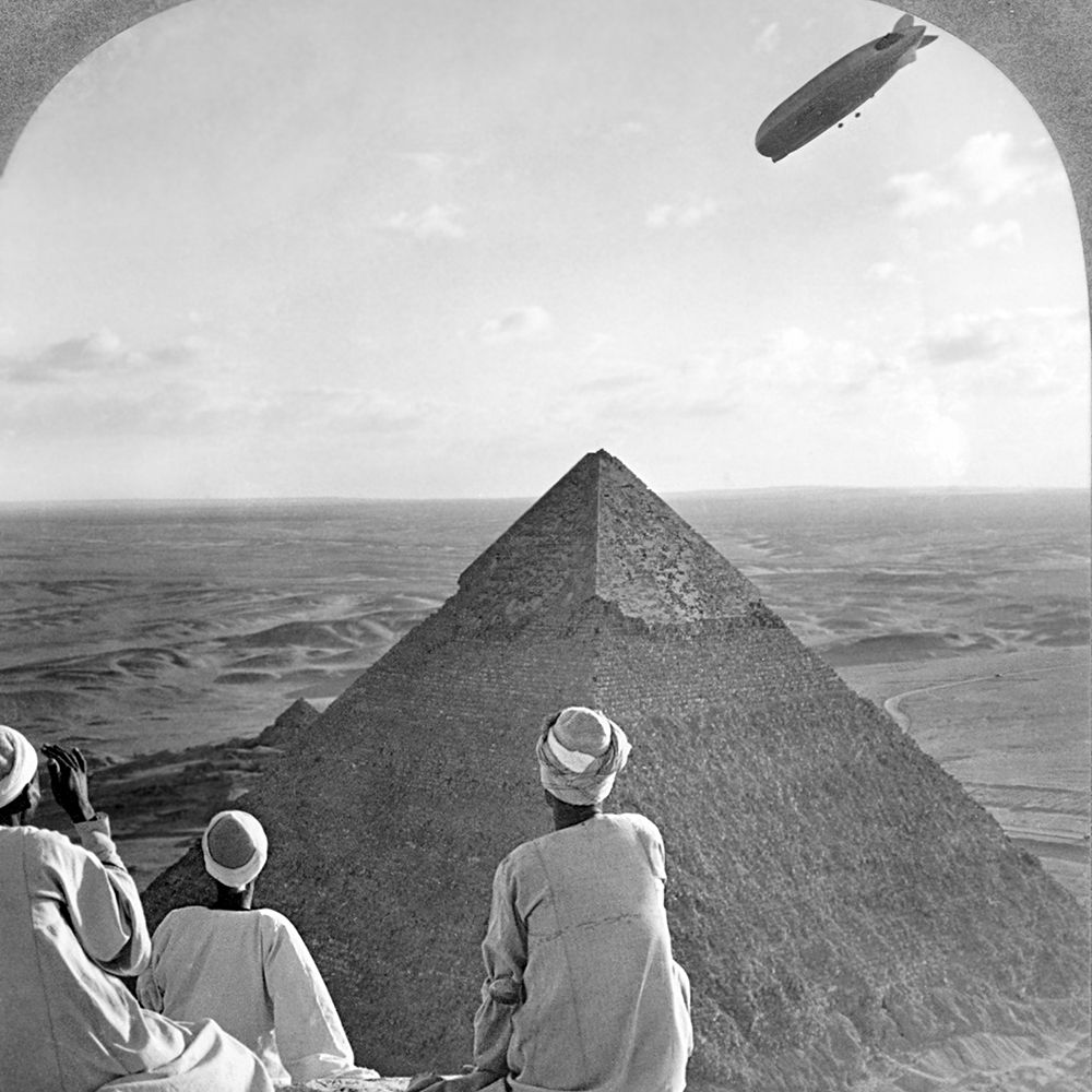 Graf Zeppelin over the Great Pyramid 1931