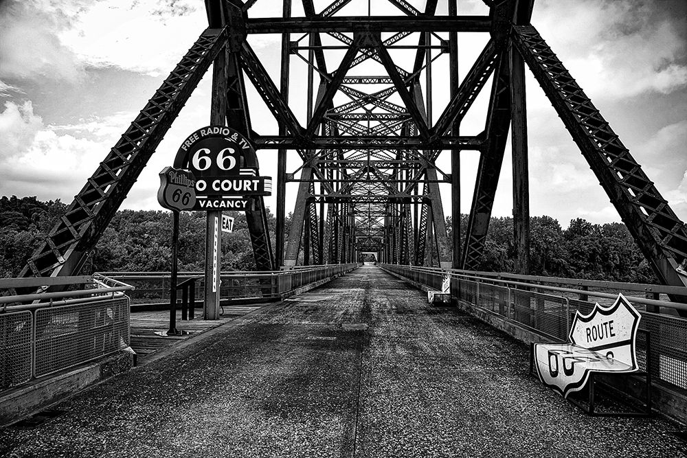 The Old Chain of Rocks Bridge over the Mississippi River