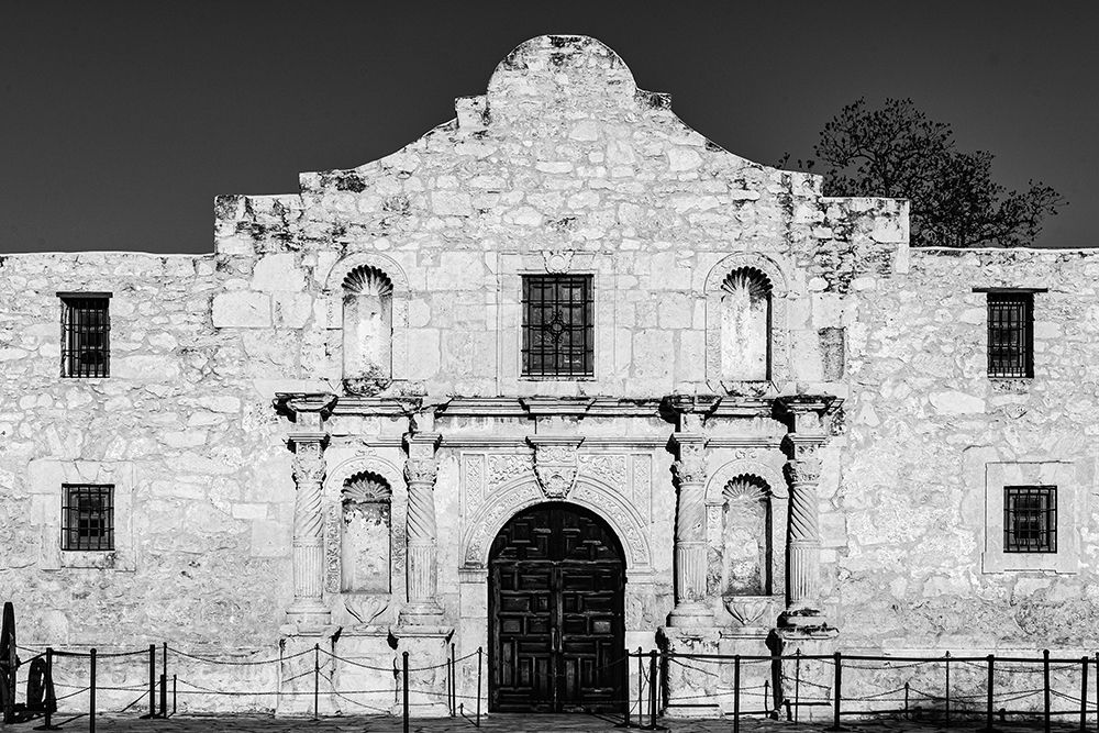 Doorway to the Alamo-an 18th-century mission church in San Antonio-Texas