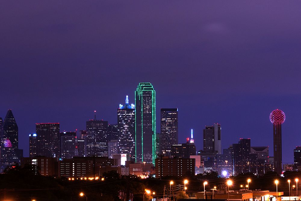 Skyline of Dallas-Texas-at Dusk