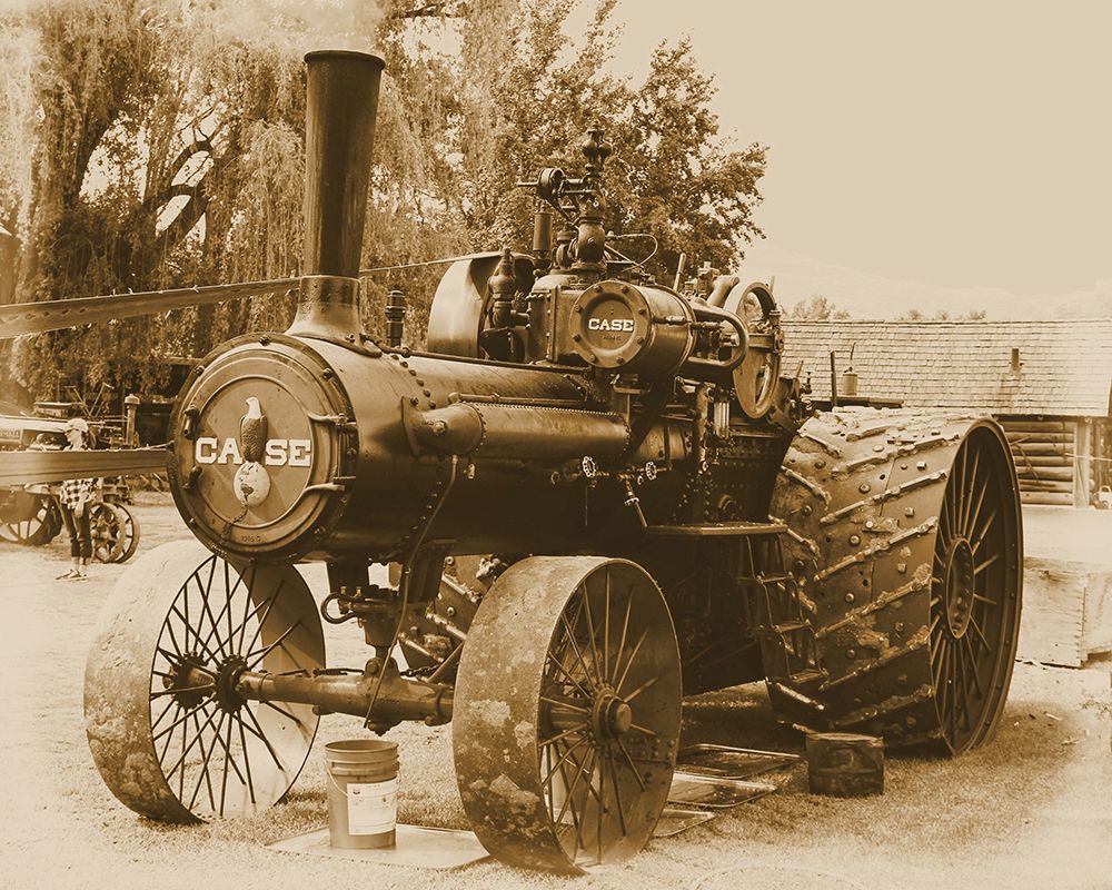Steam Engine in Sepia