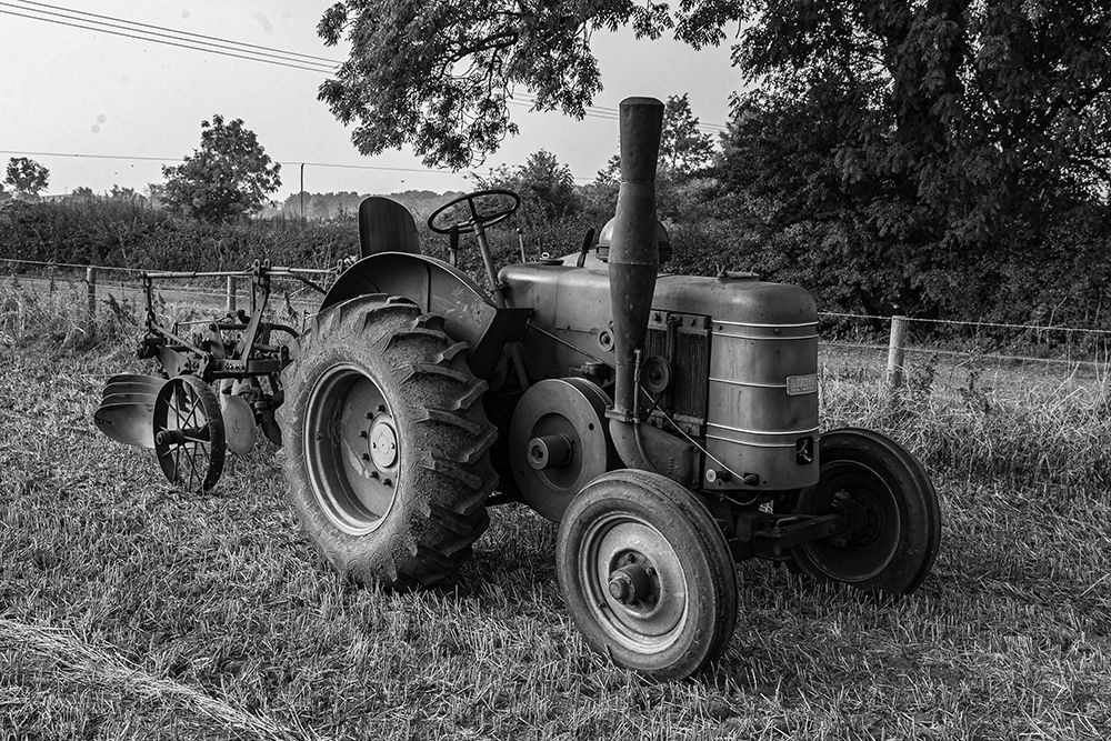 Vintage Tractor with Plough