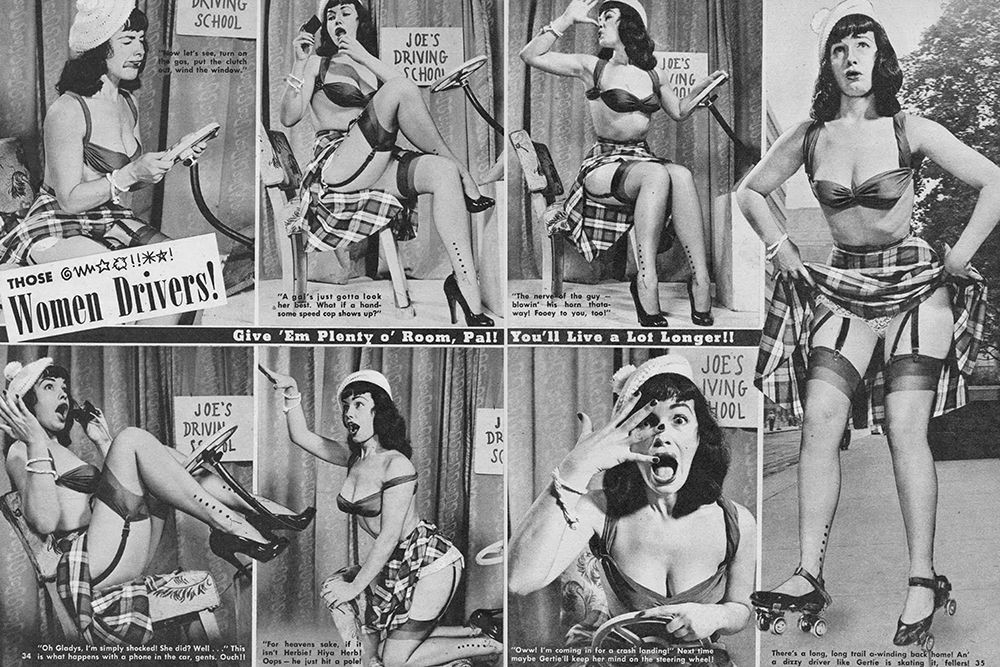 Bettie Page Driving, 1952