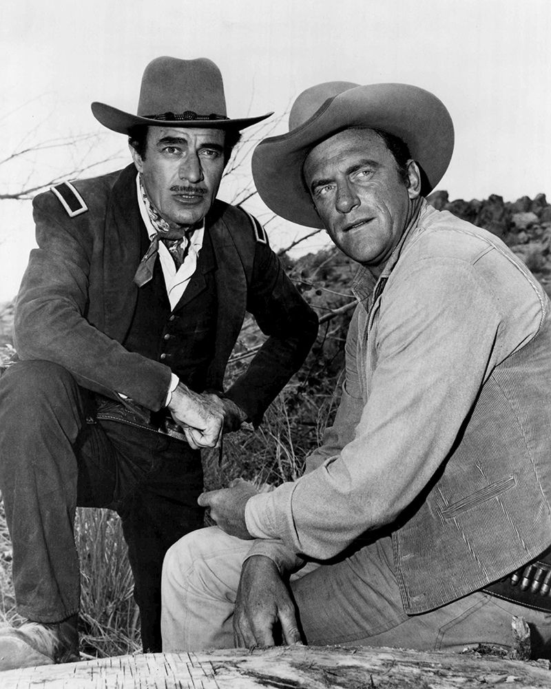 Gilbert Roland, James Arness, 1963