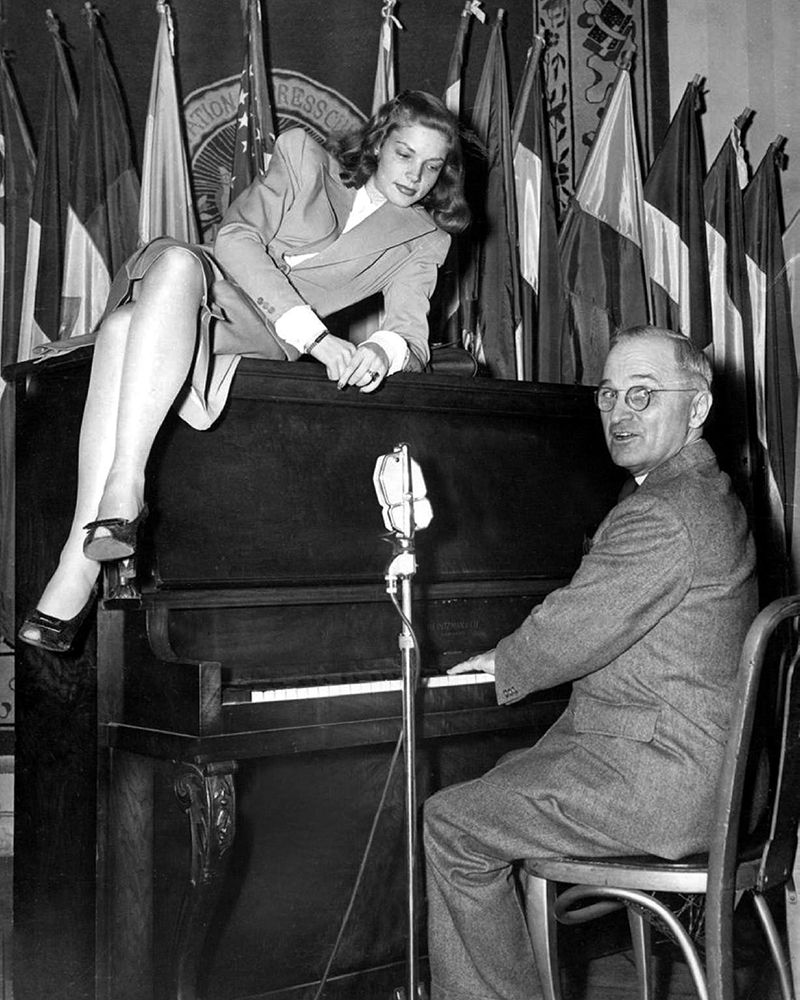 Lauren Bacall, Harry Truman, 1945